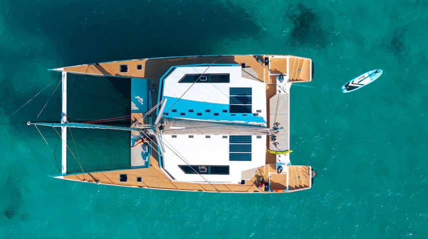 Passeio de Catamar&atilde; em Mykonos  Privado Full Day Tour &ndash; SUPERNOVA High-End 57ft